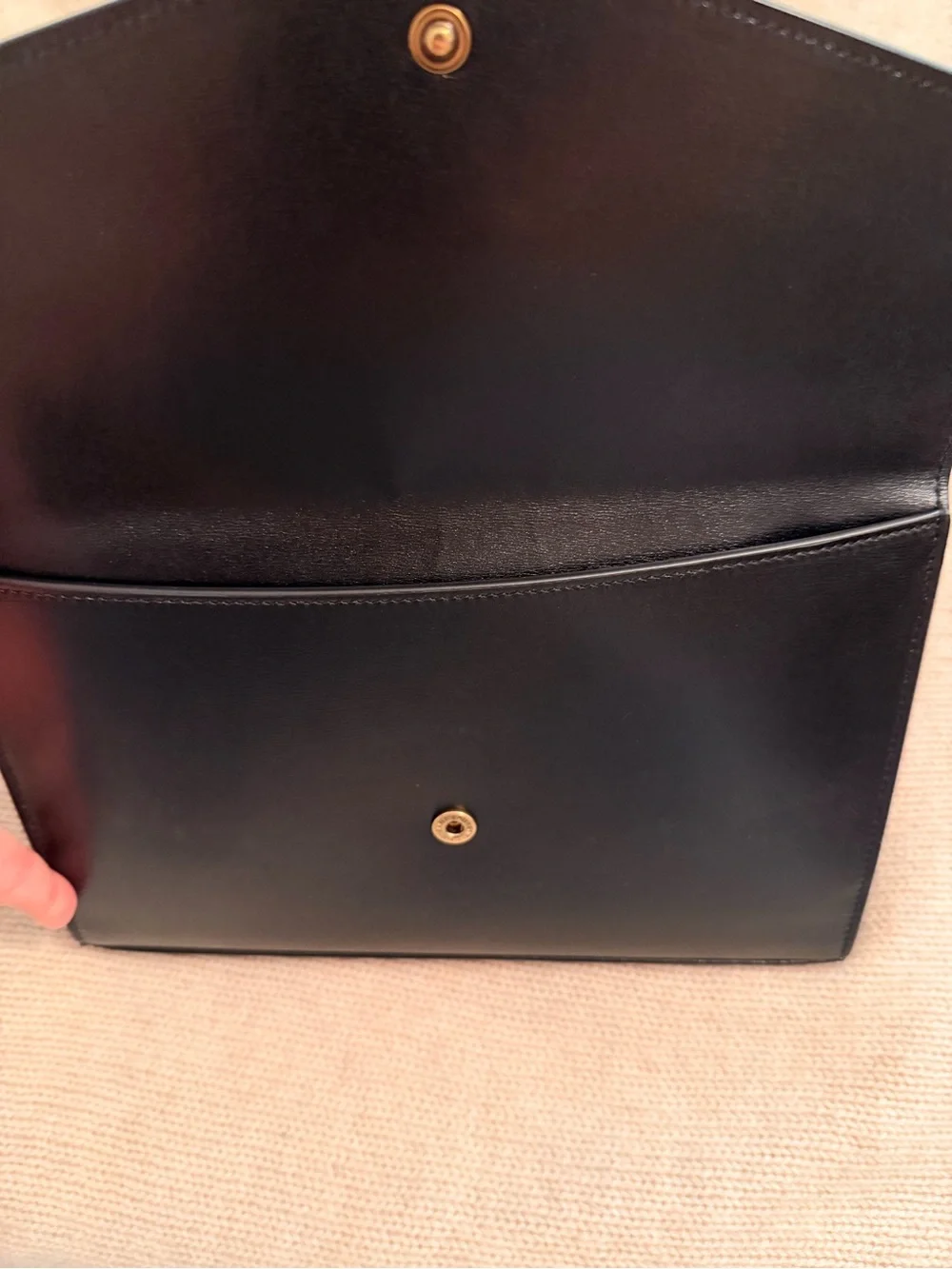 Saint Laurent Black Sulpice Chain Wallet Bag